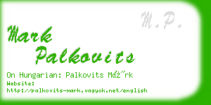 mark palkovits business card